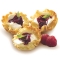 raspberry tarts with goat cheese dip