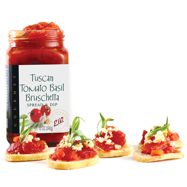 90E Tuscan tomato Basil Bruschetta crostini