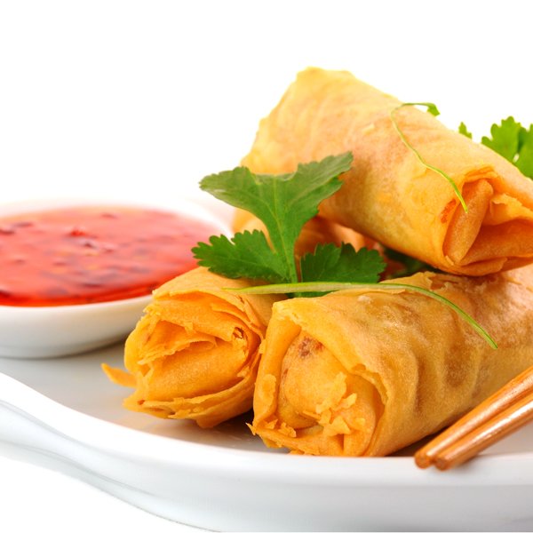 Thai Sweet Chili Sauce with eggrolls serving suggestion