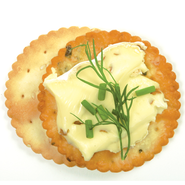 Spring Onion Cracker with Brie